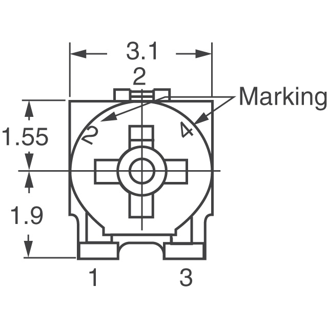 EVM-3WSX80B55 Panasonic Electronic Components  Potenziometri trimmer